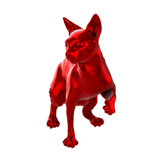 sfenks kedi yavrusu şekil heykel 3d print model - Mito3D