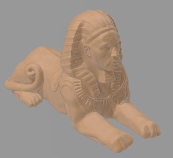 rocha esfinge Egito Antiguidade Rocha dwayne Jonson faraó 3d print model - Mito3D
