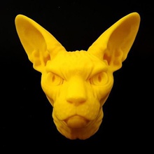 gato sphynx de la cabeza art decoración sphynxcat animal 3d print model - Mito3D