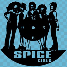 spice girls watch art clock time musica vestor silhouette 3d print model - Mito3D