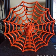 spider's web gadget halloween decoration spider 3d print model - Mito3D