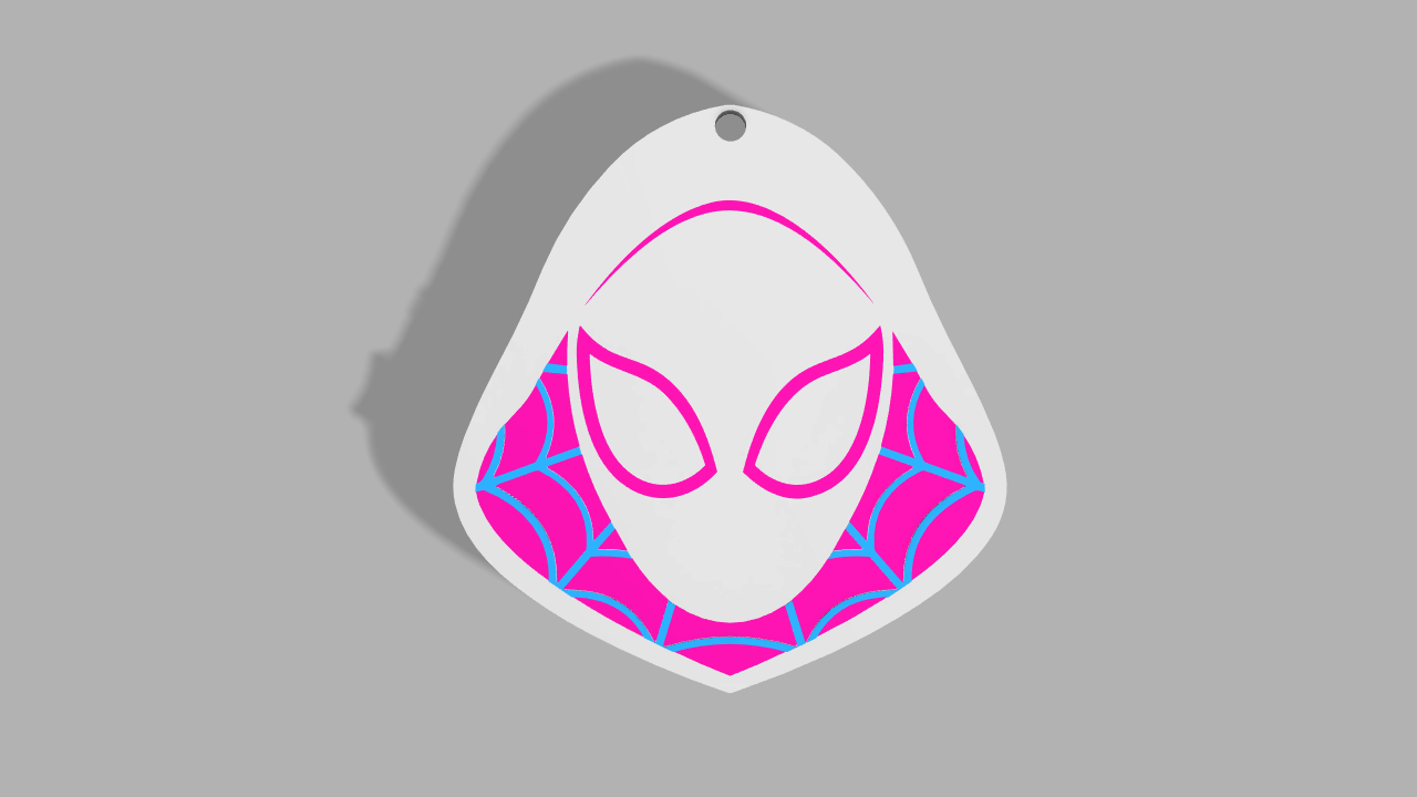 spider gwen portachiavi i fumetti ragno 3D print model - Mito3D