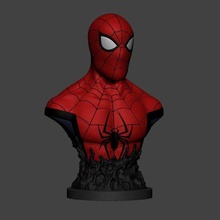 spider-man spider marvel dc comics peter parker art bust superhero body avengers statue sculpture 3d print model - Mito3D