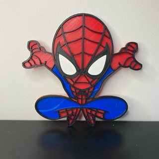 spider man superhéroe maravilla decoración figurilla 3d print model - Mito3D