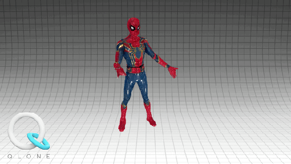 spider man hombre araña qlone juguete acción figura 3d print model - Mito3D
