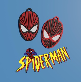 spider-man - keychain - homem aranha - chaveiro spider man keychain homem aranha chaveiro marvel  3d print model - Mito3D