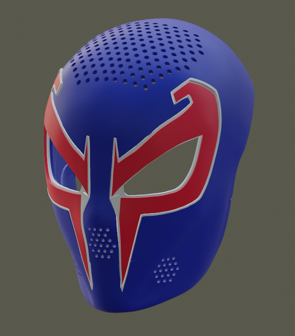 spider-man across spider verse 2099 faceshell 3D print model - Mito3D