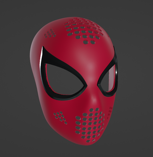 spider man visage coquille facette cosplay 3d print model - Mito3D