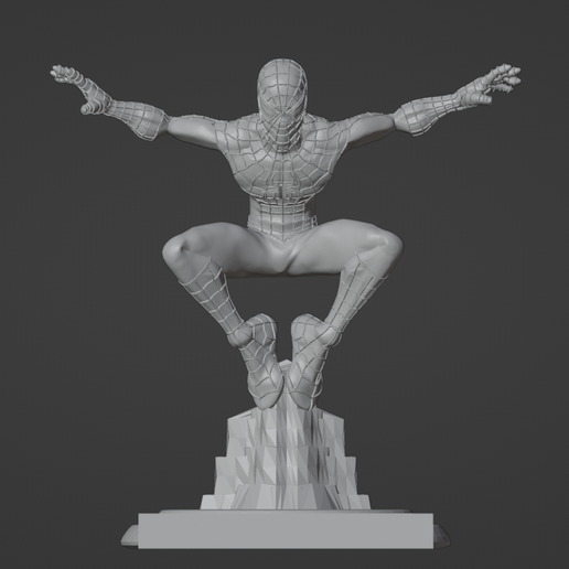 spider Freund Feind Statue 3D print model - Mito3D