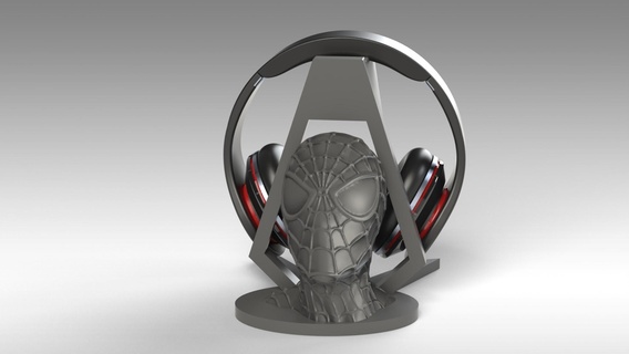 spider Kopfhörer Stand Apfel schlägt Headsets Bambu Labor Gaming 3d print model - Mito3D