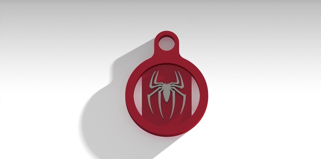 spider man porte clés bijoux clé bague merveille 3d print model - Mito3D