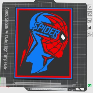 spider man lightbox 3d print model - Mito3D
