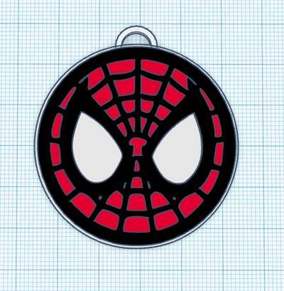 spider man logo anahtarlık tobey maguire andrew garfield tom hollanda hayret 3d print model - Mito3D