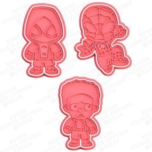 spider-man miles morales cookie cutter set 3 stamp cookies cook home cithen cutters avengers superheroes iron man black widow spiderman thanos gauntlet infinity comic film 3d print model - Mito3D