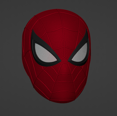 spider-man ps5 helmet faceshell fashion face shell spiderman cosplay mask insomniac peterparker marvel 3d print model - Mito3D