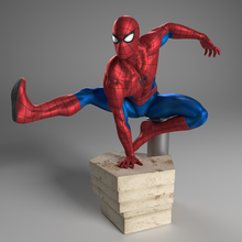 spider bereit drucken Kunst Skulptur Statue Bildhauerei Zahl Comics Spider 3d print model - Mito3D