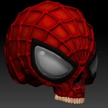 spider-man cranio v2 art spider la marvel zombie 3d print model - Mito3D