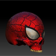 spider-man skull art 3d print model - Mito3D