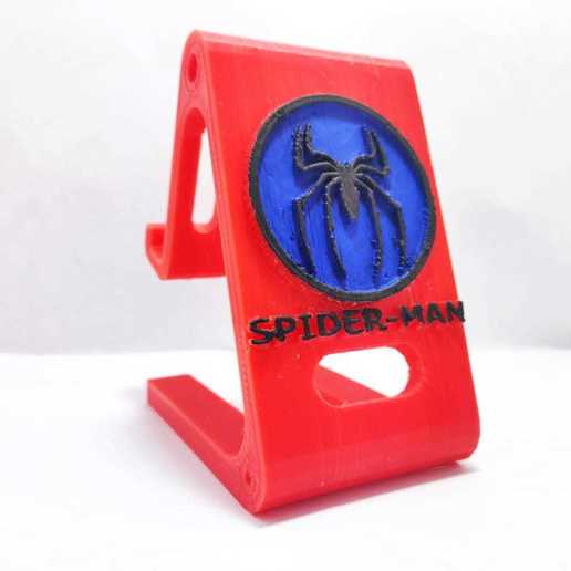 spider-man apoyo varios de spiderman teléfono el soporte las células 3D print model - Mito3D