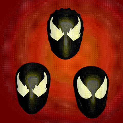 spider-man symbiote mask - marvel 3D print model - Mito3D