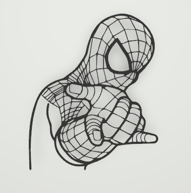 spider man parete arte uomo Ragno ragno meraviglia Vendicatori design muraria 3D print model - Mito3D