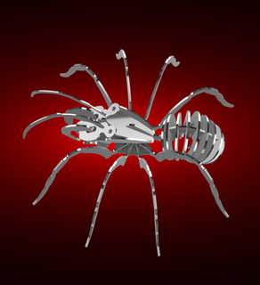 Spinne 3d Puzzle Zahl Insekt 3d print model - Mito3D