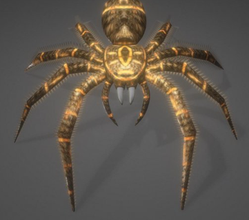 spider animated game-ready spider animated spider textured spider game-ready spider  3d print model - Mito3D