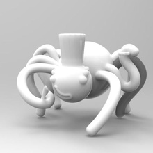 aranha chefe cozinha arte brinquedo 3d print model - Mito3D