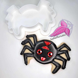 spider cookie cutter black widow halloween sophiathehobbit kitchen dining 3d print model - Mito3D