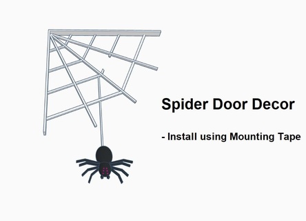 spider door window decor halloween spooky ghost witch cheap 3d print model - Mito3D