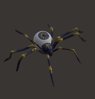 Spinne Auge Abdomen gotisch unheimlich gruselig Halloween Tiere Tarantel 3d print model - Mito3D