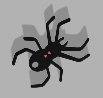 araignée porte clés Halloween effrayant veuve noire 3d print model - Mito3D