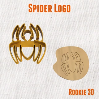 spider logo cookie cutter insect kitchen bakery 3d print model - Mito3D