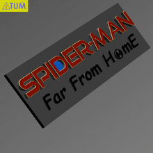 spider man far home logo plate fashion sticker spiderman gift tool avengers keychain movie free kids tum cults 3d print model - Mito3D