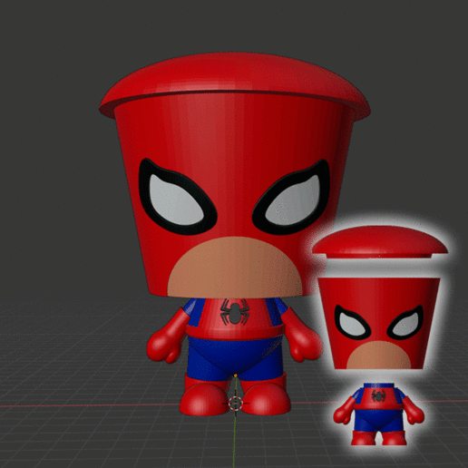 spider man peke various spider-man glass popcorn toy figure peter parker 3D print model - Mito3D