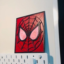 spider-man portrait art l'homme l'araignée 3d print model - Mito3D
