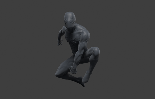 Spinne Ausführung 3 Pose Spider Aktion Zahl Statue 3dprint Farbe 3d print model - Mito3D