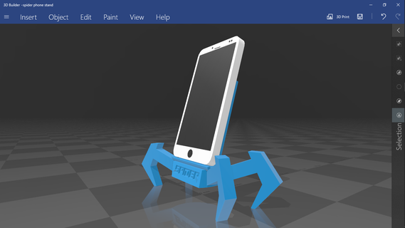 spider phone holder shaped 3d print model - Mito3D