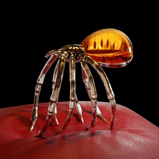 Spinne Ring Juwel Schmuck Ringe strukturiert poly Zubehör Kunst Juwelenkulte 3d print model - Mito3D
