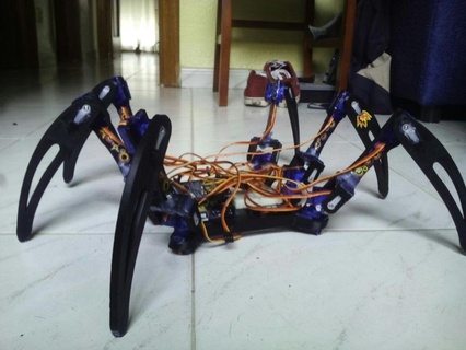 araña robot robótica 3d print model - Mito3D