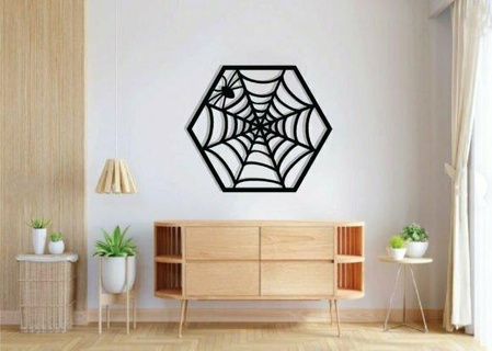 spider web halloween scary pumpkin wall art decor horror festival happy haloween castle grave frame 3d print model - Mito3D