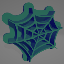 spider web cookie cutter fondant 3d print model - Mito3D