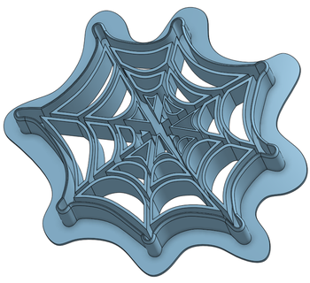 spider web cookie cutter fall halloween fly cute spiderweb 3d print model - Mito3D