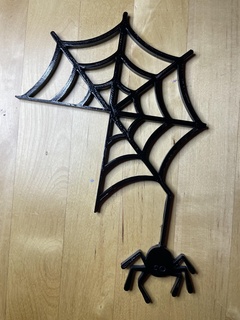 spider web door hanger halloween cute decoration 3d print model - Mito3D