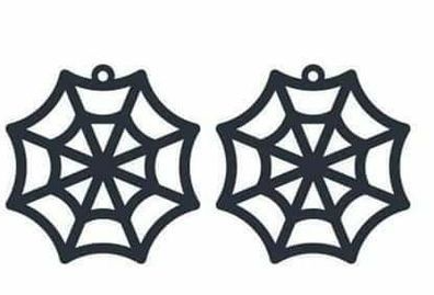 spider web earrings keychain earing 3d print model - Mito3D