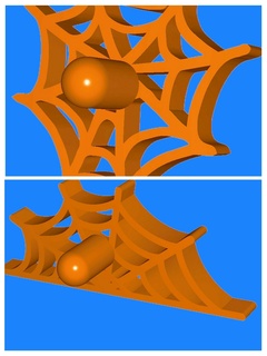 Spinne Netz Marker Halloween Marcador Aranha 3d print model - Mito3D