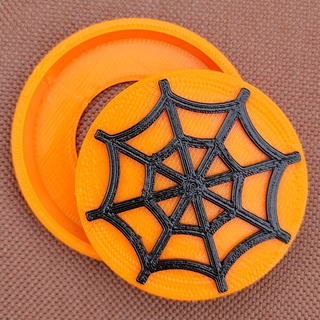 spider web snap badge abbymath kids toys magnet party holiday button brooch halloween pumpkin jack-o-lantern jack lantern ghost witch skeleton bat bats cat 3d print model - Mito3D