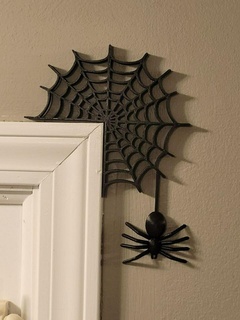 ragno ragnatela porta angolo decorazione Halloween ragazzo giocattolo spaventoso cruento mostro puntello infestato vacanza 3d print model - Mito3D