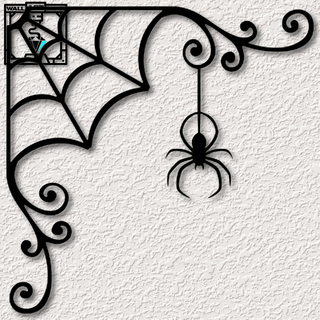 spider web wall art spiderweb decor 2d goth gothic dark halloween free widow punk creepy witchy 2dart decoration animal insect 3d print model - Mito3D