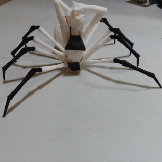 araña bruja Siniestro Arte flexible escritorio criatura articulado 3d print model - Mito3D